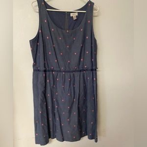 denim polka dot dress